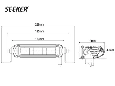 SEEKER Ultima 10 LED Bar Žibintas su Philips LED 5000K IP68 - Attēls 5