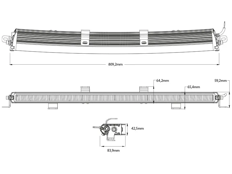 SEEKER Ultima 30 Curved LED BAR Žibintas 7300lm IP68 - Attēls 7