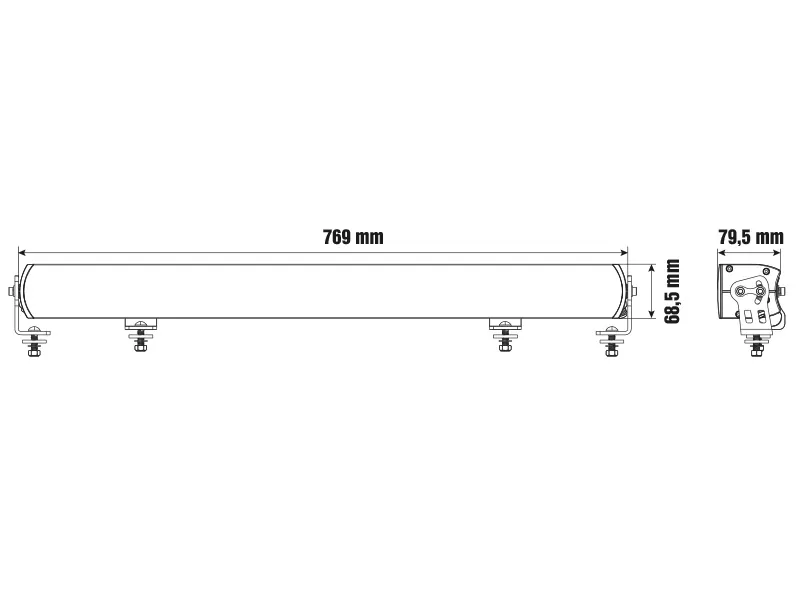 OPTIBEAM LED Bar Žibintas Super Captain Dual 800 36000lm Tolimųjų Šviesų - Attēls 11