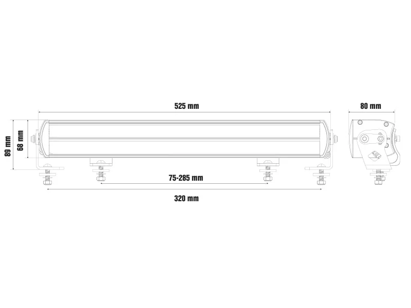 OPTIBEAM Super Captain Dual Rage 600 LED žibintas | 27000lm | 9-36V | 525mm | Oranžinė/balta dienos šviesa - Attēls 10