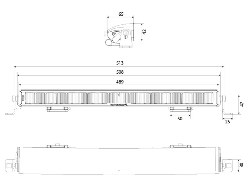 OPTIBEAM PURE 506 LED Bar Žibintas 17620lm ECE R149 - Attēls 10