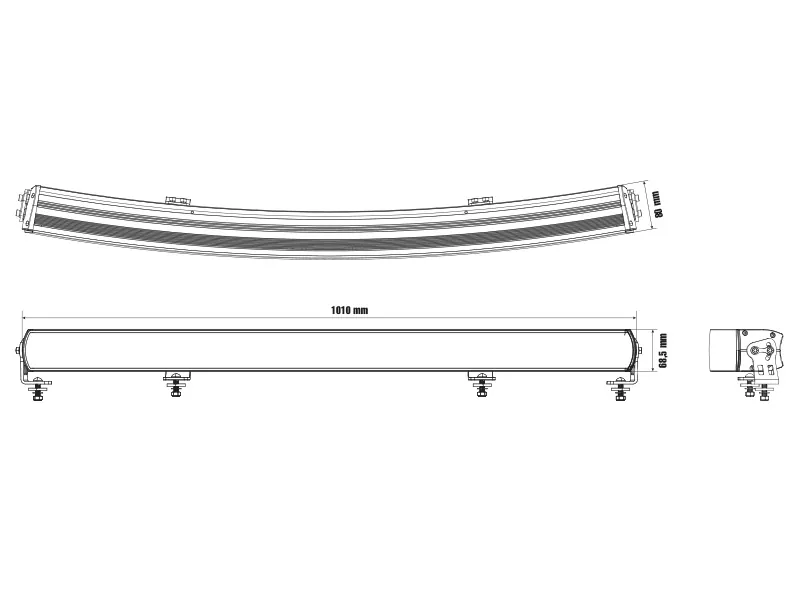 OPTIBEAM LED Bar Žibintas Super Captain Dual 1000 Curved 42000lm - Attēls 8