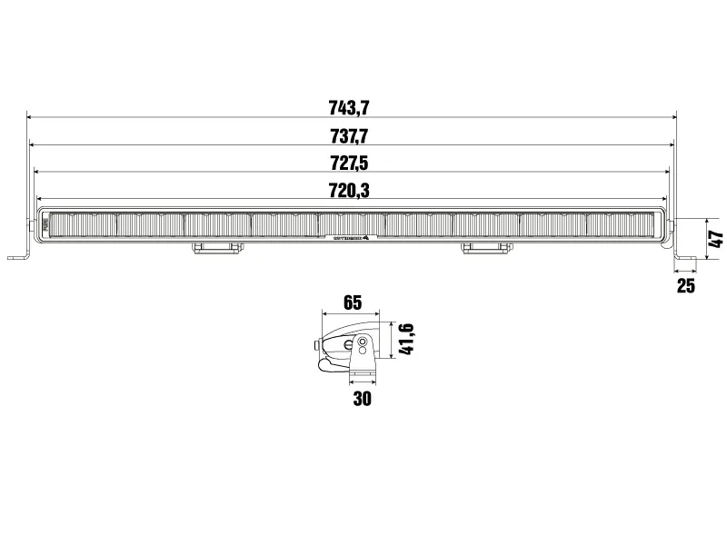 OPTIBEAM LED Bar Žibintas PURE 730 Tolimųjų Šviesų 28200lm - Attēls 7