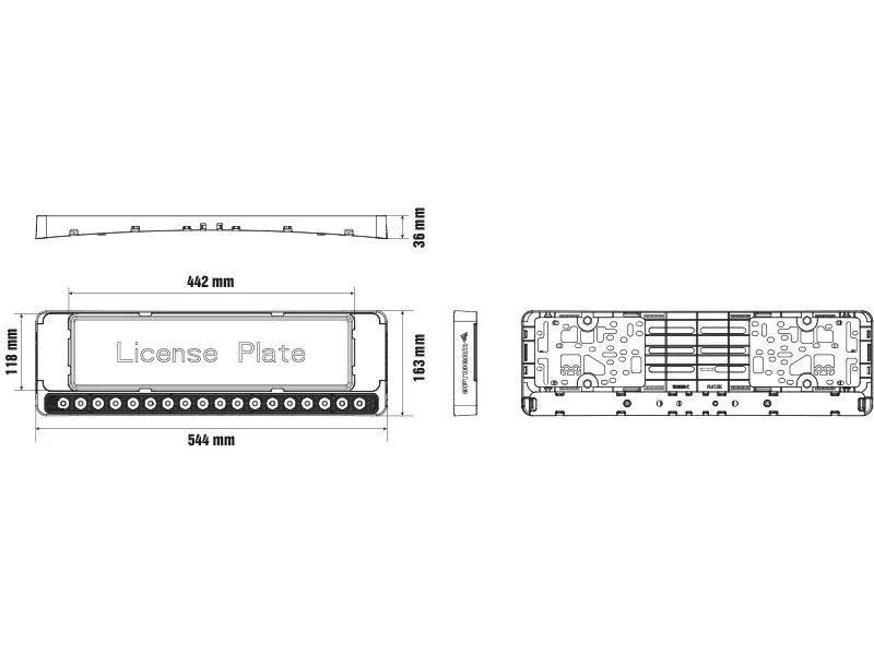 OPTIBEAM E-BAR FIN SINGLE LED Tolimųjų Šviesų Žibintas - 7500lm, 9-36V, 493m, ECE R149, R10 Sertifikuotas - Attēls 8