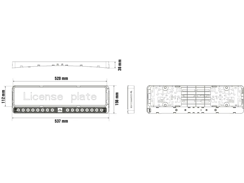 OPTIBEAM E-BAR EU TWIN LED bar žibintas 8793lm, 537mm, 9-36V, R149 - Attēls 2