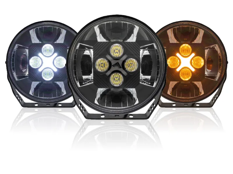 OPTIBEAM NIN9 Special LED high beam žibintas | 14000lm | 12V | Galingas ø220 apvalus LED žibintas su dviguba apšvietimo sistema