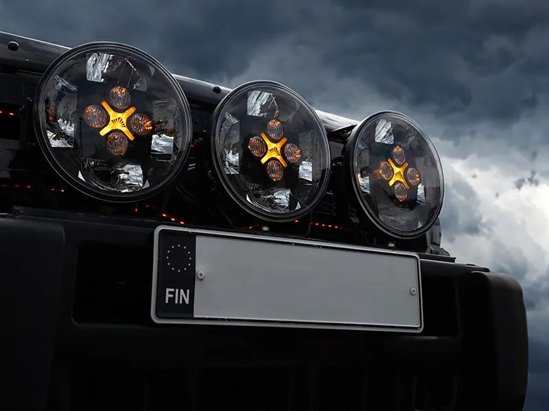 OPTIBEAM NIN9 Special LED high beam žibintas | 14000lm | 12V | Galingas ø220 apvalus LED žibintas su dviguba apšvietimo sistema - Attēls 10