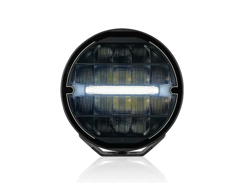OPTIBEAM Elites 9" Heated apvalus LED žibintas su šildomu stiklu, 9540lm - Attēls 2
