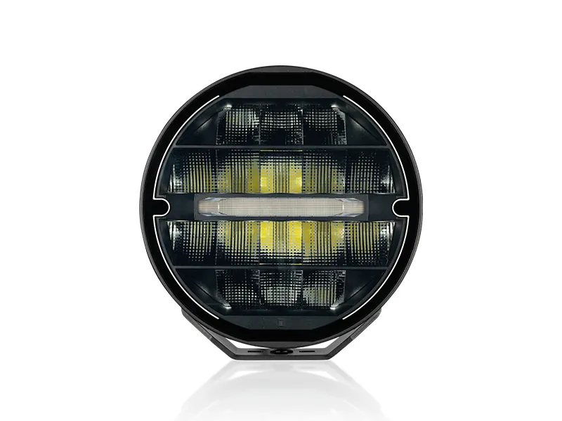OPTIBEAM Elites 9" Heated apvalus LED žibintas su šildomu stiklu, 9540lm - Attēls 3