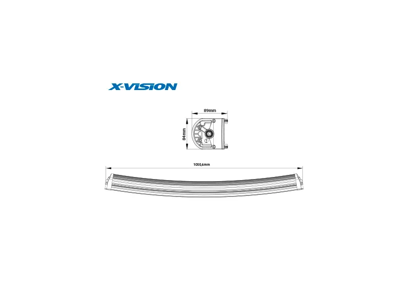 X-VISION Genesis 1100 lenktas LED bar žibintas 240W, 1050mm, R112 - Attēls 6