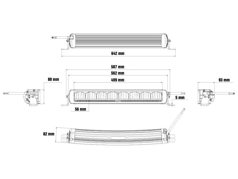 OPTIBEAM LED Bar Žibintas Firebar su Įspėjamąja Šviesa 10200lm - Attēls 11