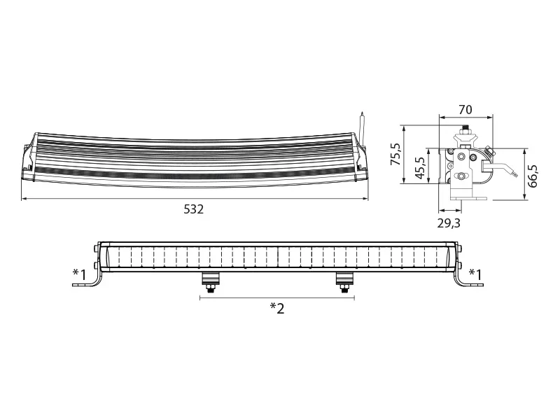 W-LIGHT WAVE 500 LED Bar Žibintas 8400lm IP67 R112 - Attēls 4