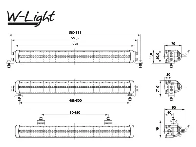 W-LIGHT Impulse III LED Bar Žibintas 15120lm IP67 - Attēls 5