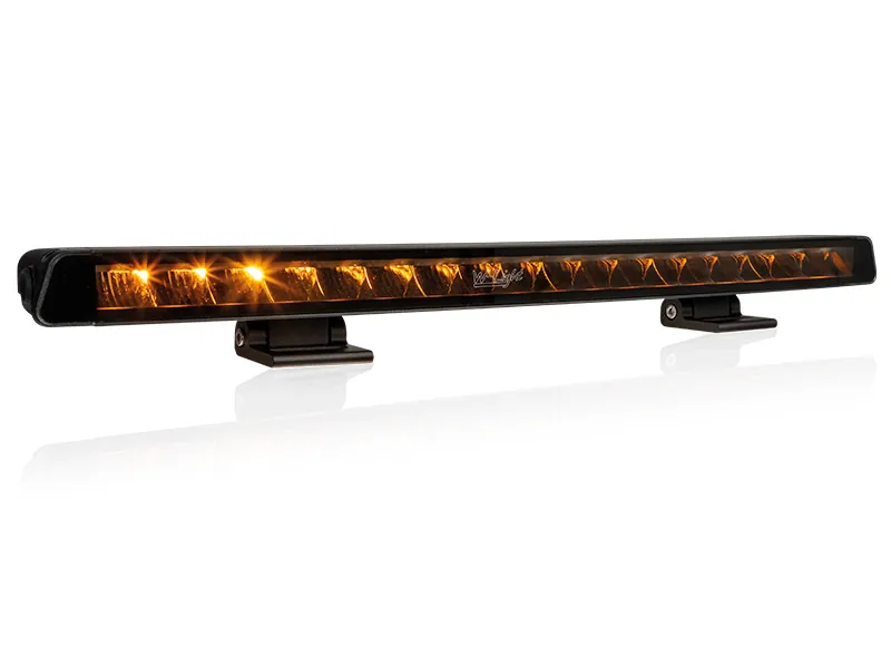 W-LIGHT Surge Super Slim 20 LED Bar Žibintas - 9200lm, 5000K, 9-36V, Dviguba šviesa su baltu ir gintaro stovėjimo žibintu