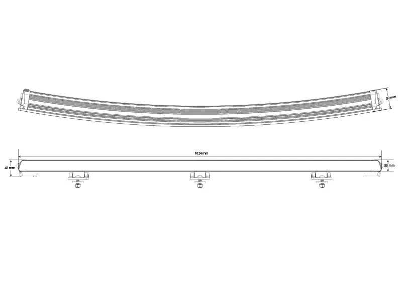 W-LIGHT Surge Super Slim 40 LED Bar Žibintas (1024mm, 36 LED, 15830lm, 9-36V, 5000K) - Attēls 5