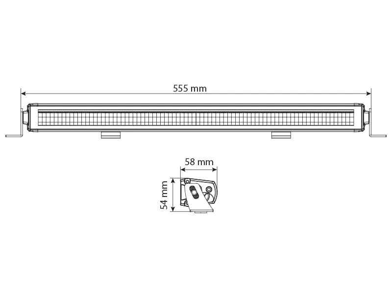 W-LIGHT Vortex LED bar žibintas 100W, 12000lm, 555mm, 11-32V - Attēls 3