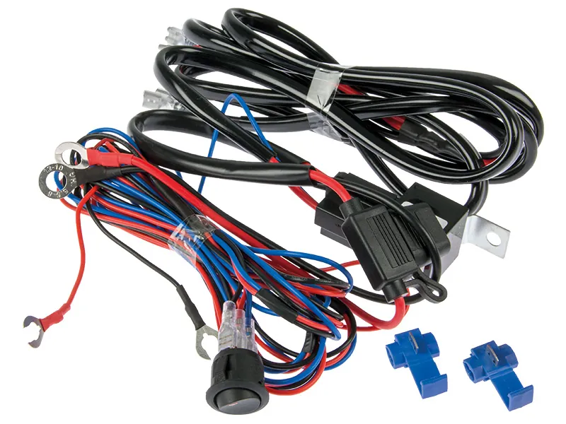 Universalus laidų komplektas trims žibintams - 12V, 300W, su 4-pin rele ir 30A saugikliu - Attēls 2