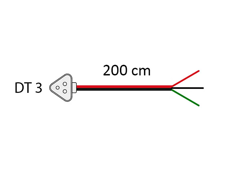 OPTIBEAM DT3 Prailginimo Kabelis 2m Elektros Instaliacijos Komplektui - Attēls 2