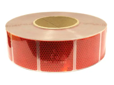 Reflektorinė Juosta raudona UN/ECE-104 C klasės 50.8mm x 50m - skirta lankstiems paviršiams