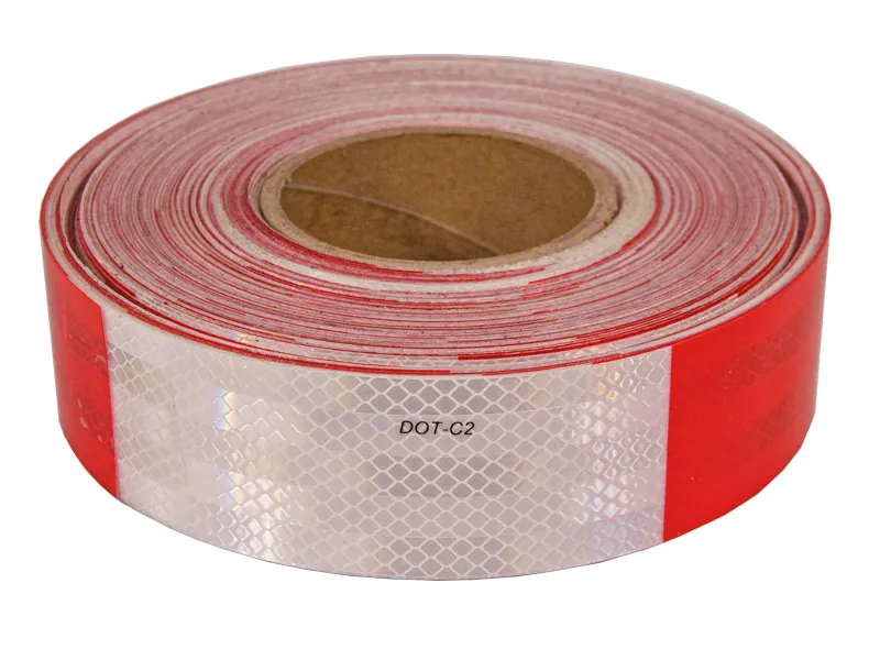 Truck Vision Atšvaitinė juosta DOT C2, raudona ir balta, 45,7 metrų