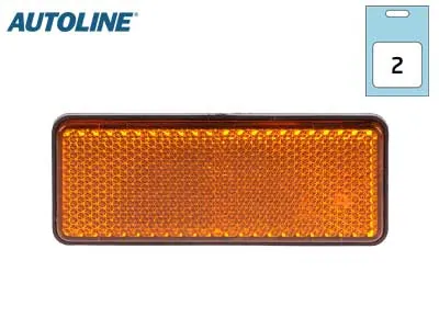 AUTOLINE Atšvaitų pora - Geltonos spalvos atšvaitai, 96x38mm, klijuojami