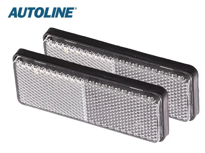 AUTOLINE Atšvaitų pora (96x38mm) - Skaidrūs, klijuojami automobiliniai reflektoriai, 12 mėnesių garantija - Attēls 3