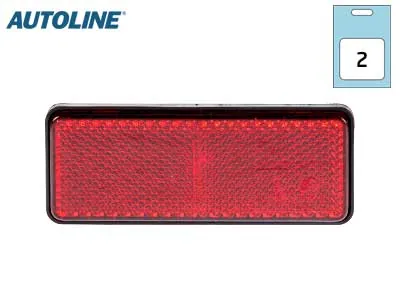 AUTOLINE Automobilinis Atšvaitų Rinkinys - Raudoni Klijuojami Atšvaitai, 96x38mm, 2vnt.