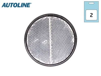 AUTOLINE atšvaitų pora Ø 70mm - skaidri, priklijuojama, 2 vnt pakuotėje