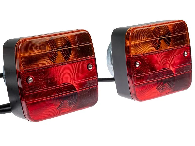 AUTOLINE Magnetinis priekabų žibintų komplektas su 7.5m kabeliu, 7-polių kištuku, 12V įtampa - Attēls 2