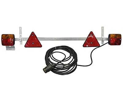 AUTOLINE Galinių žibintų komplektas priekaboms su reguliuojamu strypu 1.4-2.1m, 12V, 7-pin kištuku