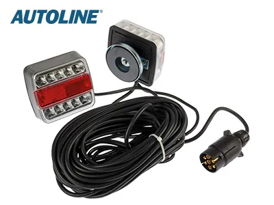 AUTOLINE LED-Tail light kit - 12V Priekabos Galinių Žibintų Komplektas su 12m Laidų Sistema ir 7-pin Jungtimi