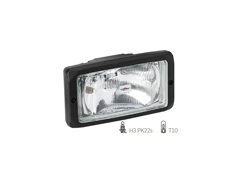 Tolimųjų šviesų žibintas H3 su gabaritine šviesa, 242x133mm - Ledbarzibintai.lt