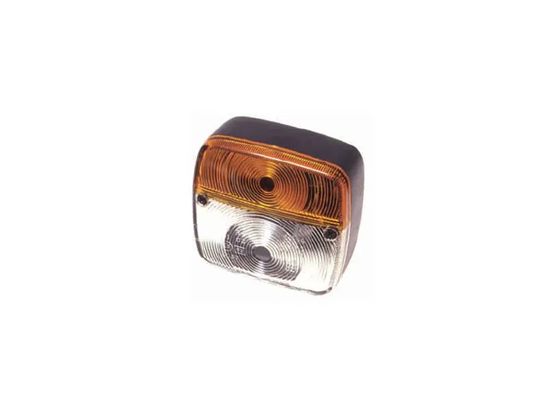 Priekinis gabarito ir posūkio žibintas oranžinis/baltas, BA15s, 108x108mm - Ledbarzibintai.lt