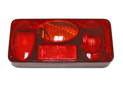 SIM Trijų funkcijų galinis žibintas su atbulinio judėjimo šviesa ir numerio apšvietimu, 237x109x61mm - Ledbarzibintai.lt