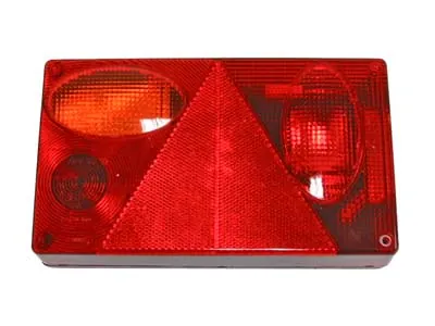 SIM Galinis priekabos žibintas su trikampiu atšvaitu ir rūko šviesa (239x139x59mm) - Ledbarzibintai.lt