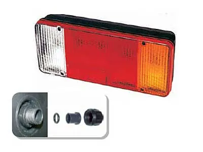 5 Funkcijų Galinis Žibintas su Atbulinės Eigos Šviesa, 304x131x82mm, BA15s