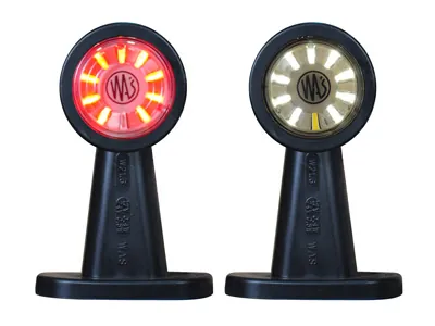 WAS LED šoninis gabaritinis žibintas (10-36V) su gumine kojele ir E-patvirtinimu - Ledbarzibintai.lt