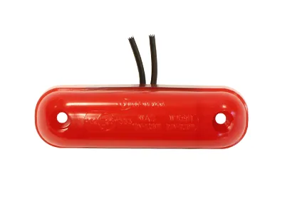 Raudonas LED šoninis gabaritinis žibintas su NEON efektu, 12-24V, E-Patvirtintas (SKU: 1606-27711) - Ledbarzibintai.lt