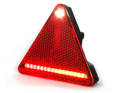 WAS LED Galinis Priekabos Žibintas su Trikampiu Atšvaitu, 10-36V, Dešinės Pusės - Ledbarzibintai.lt