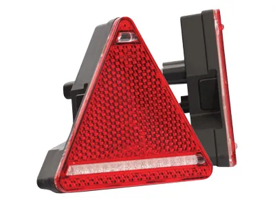 WAS LED Galinis priekabos žibintas, trikampis reflektorius, 10-36V, 2m laidas - Ledbarzibintai.lt