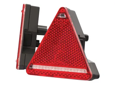 WAS LED Galinis Priekabos Žibintas - Trikampis Atšvaitas, 10-36V Įtampa, 2m Laidai, E Sertifikuotas - Ledbarzibintai.lt