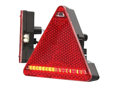 WAS LED Galinis Priekabos Žibintas su Trikampiu Atšvaitu, 10-36V, 2m Laidais - Ledbarzibintai.lt