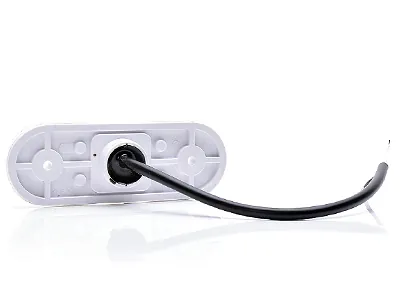 Baltas LED šoninis gabaritinis žibintas su reflektoriumi, ECE sertifikuotas, 12-24V - Attēls 2