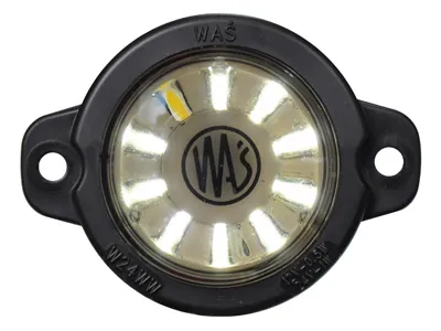 Apvalus Baltas LED Šoninis Gabaritinis Žibintas, 12-24V, 60.50mm Skersmens