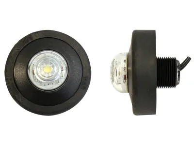 Apvalus Baltas LED Šoninis Gabaritinis Žibintas, 12-24V, ø 60.60mm - Universalus Gabaritinis Žibintas