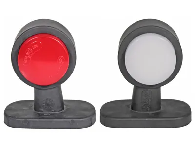 WAS LED šoninis gabaritinis žibintas su NEON EFEKTU, 12-24V, baltas/raudonas - Ledbarzibintai.lt