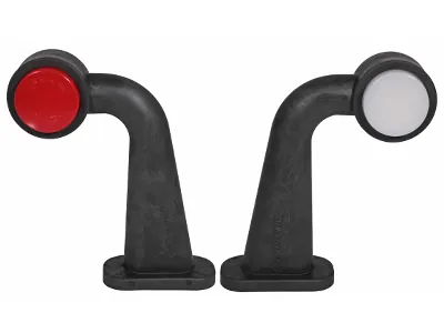 WAS LED Šoninis Gabaritinis Žibintas su Neon Efektu, 12-24V, Guminiu Laikikliu, E-Patvirtintas