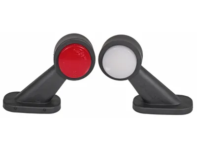 WAS LED Šoninis Gabaritinis Žibintas su Neoninių Efektu, 12-24V, Guminis Laikiklis, E Patvirtintas