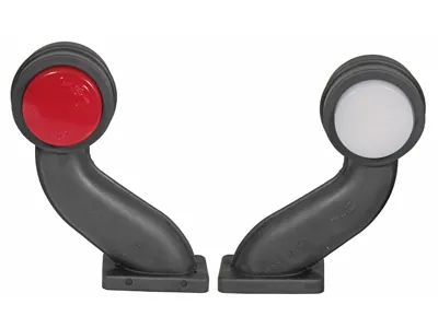 WAS LED Šoninis Gabaritinis Žibintas su Neon Efektu, 12-24V, E-Sertifikuotas, Baltos/Raudonos Spalvos