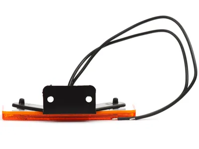 WAS LED Šoninis Gabaritinis Žibintas Gintarinės Spalvos su 90° Montavimo Laikikliu, 12-24V, ECE Patvirtintas - Attēls 2